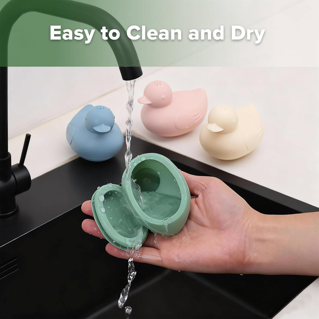haakaa Dinky Splash Duck Silicone Baby Bath Toy, Detachable & Mold Free Food Grade Silicone Bath Ducks Toys, BPA-Free Squeeze Bathtub Toys,Floating Bath Tub Toys for Babies 6m+