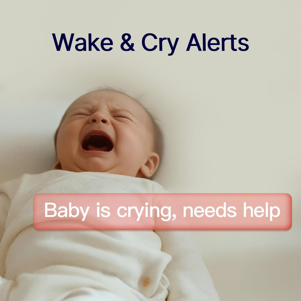 Monai AI-Powered Baby Monitor, 3K UHD,Wake & Cry Alerts, Potential Risks Alert, WiFi Video Baby Camera with Local Storage, Pan-Tilt, 6X Zoom & Night Vision, No Monthly Fee