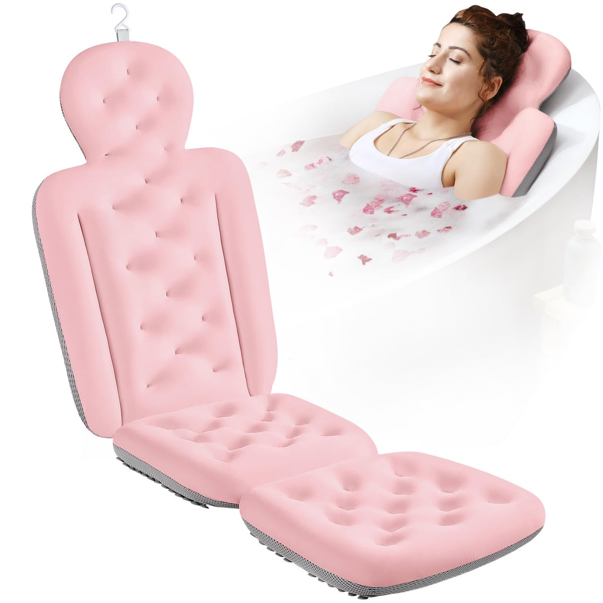 Full Body Bath Pillow · Gray