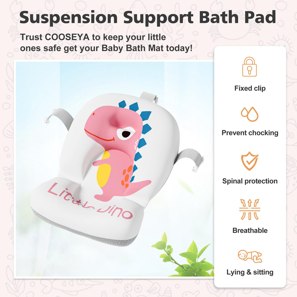 Collapsible Baby Bathtub for Newborns with Thermometer and Soft Floating Cushion Portable and Foldable Travel Baby Boy Bath Tub for Infants to Toddler 0-36 Month (Beige)