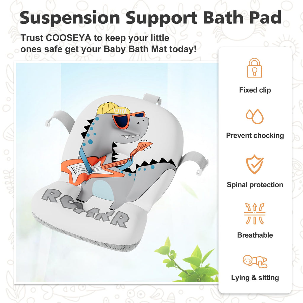 Collapsible Baby Bathtub for Newborns with Thermometer and Soft Floating Cushion Portable and Foldable Travel Baby Boy Bath Tub for Infants to Toddler 0-36 Month (Beige)