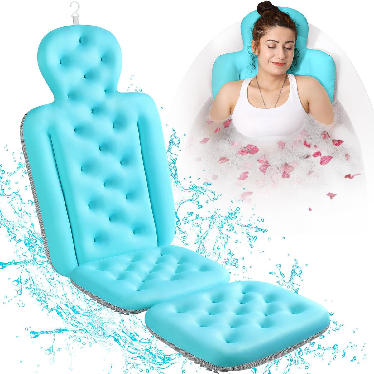 Full Body Bath Pillow · Ocean Blue