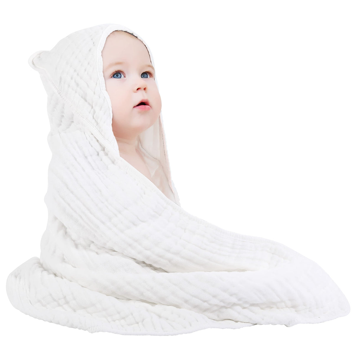 Yoofoss Muslin Hooded Baby Towel