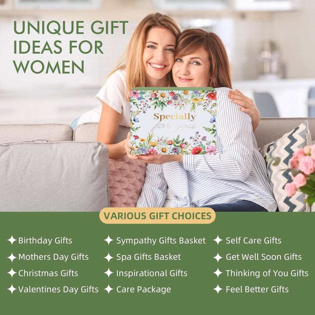 Valentines Day Gifts for Her - Spa & Self Care Gift Basket for Women, Wife, Girlfriend - Romantic Pampering Box for Relaxation, Birthday, Thinking of You