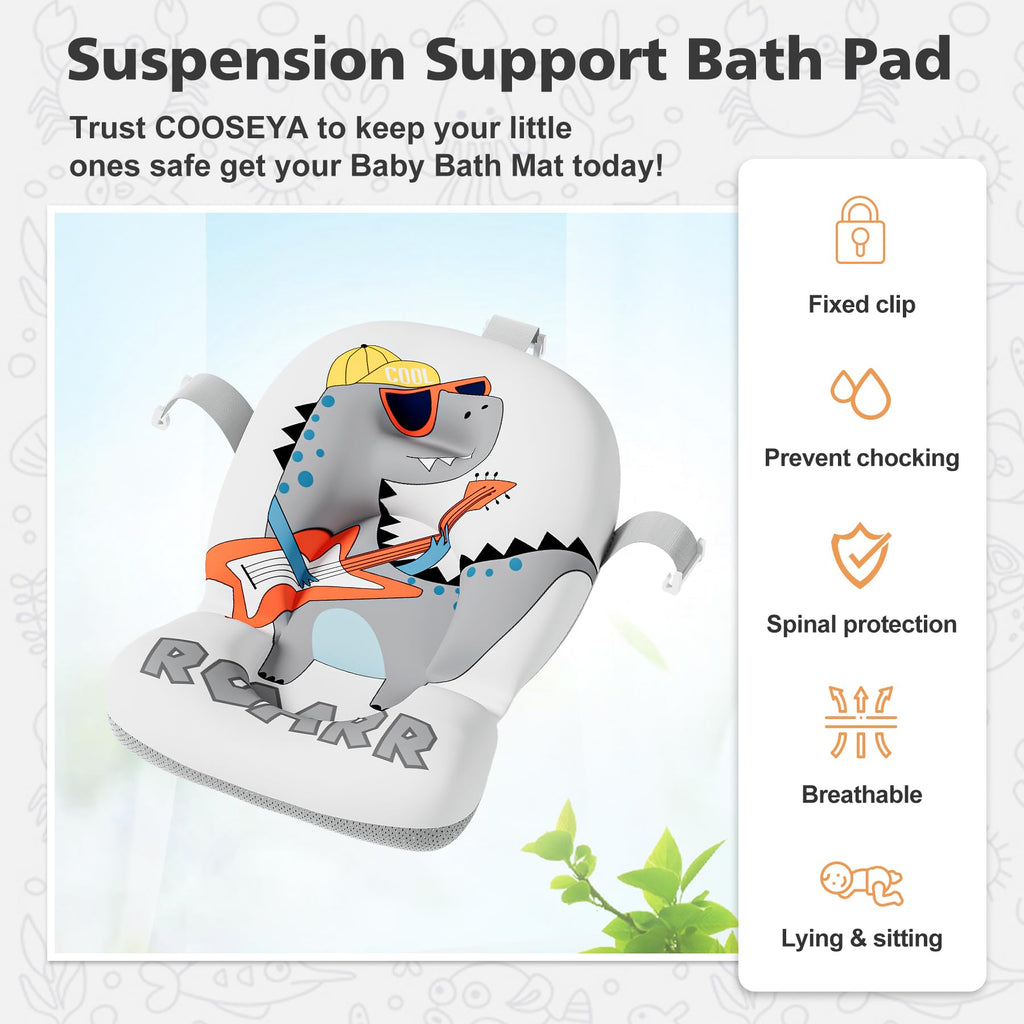 Collapsible Baby Bathtub for Newborns with Thermometer and Soft Floating Cushion Portable and Foldable Travel Baby Boy Bath Tub for Infants to Toddler 0-36 Month (Beige)