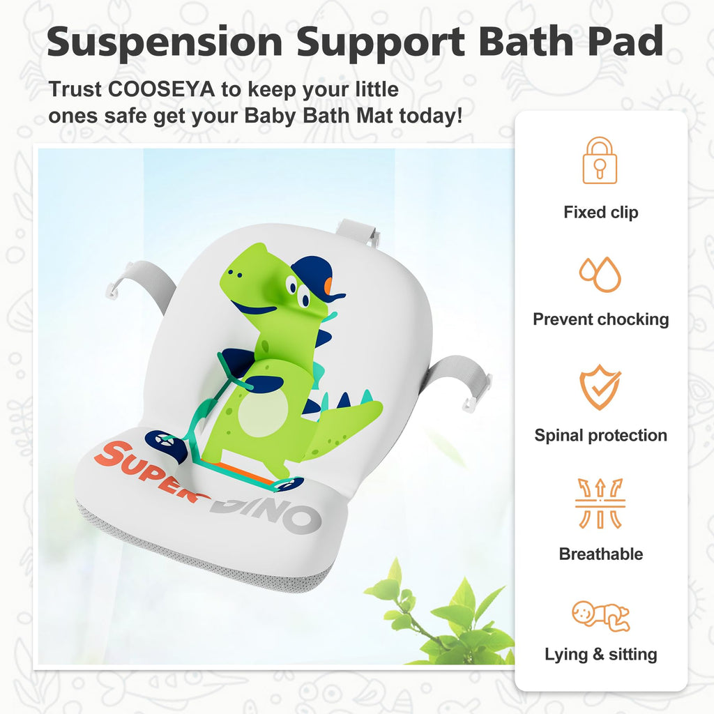 Collapsible Baby Bathtub for Newborns with Thermometer and Soft Floating Cushion Portable and Foldable Travel Baby Boy Bath Tub for Infants to Toddler 0-36 Month (Beige)