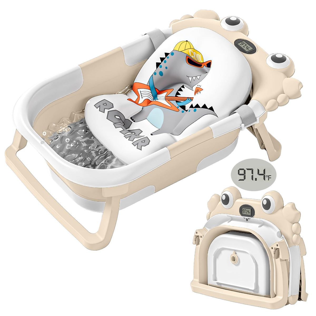 Collapsible Baby Bathtub · Beige