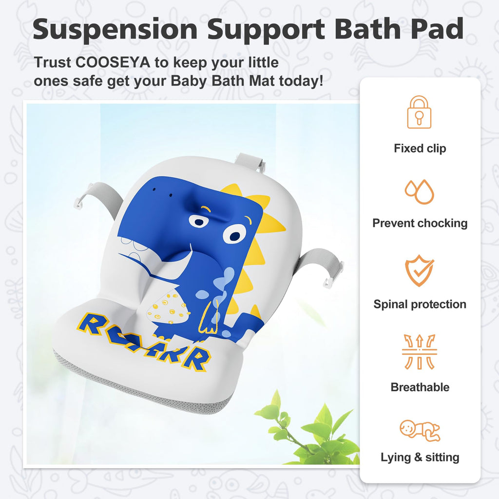 Collapsible Baby Bathtub for Newborns with Thermometer and Soft Floating Cushion Portable and Foldable Travel Baby Boy Bath Tub for Infants to Toddler 0-36 Month (Beige)
