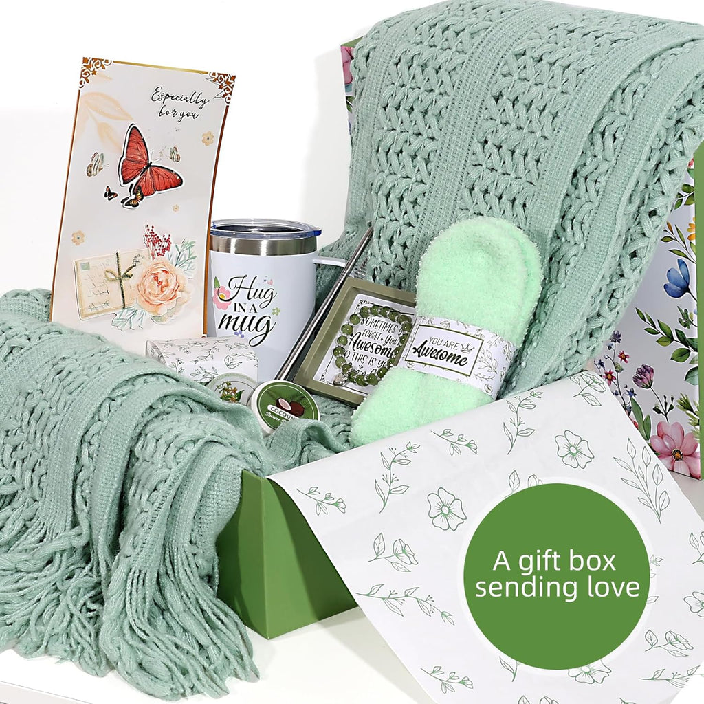 Valentines Day Gifts for Her - Spa & Self Care Gift Basket for Women, Wife, Girlfriend - Romantic Pampering Box for Relaxation, Birthday, Thinking of You